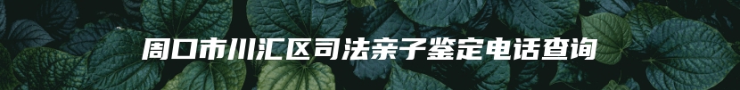 周口市川汇区司法亲子鉴定电话查询