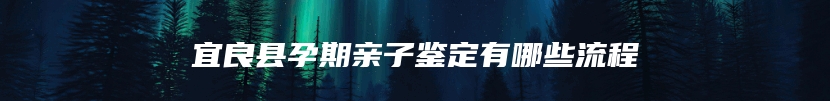 宜良县孕期亲子鉴定有哪些流程