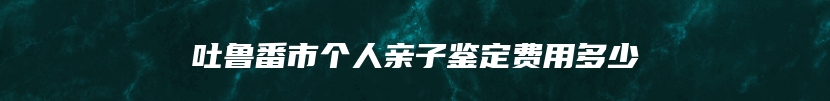 吐鲁番市个人亲子鉴定费用多少