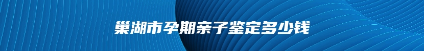 巢湖市孕期亲子鉴定多少钱