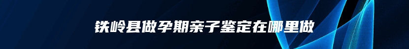 铁岭县做孕期亲子鉴定在哪里做