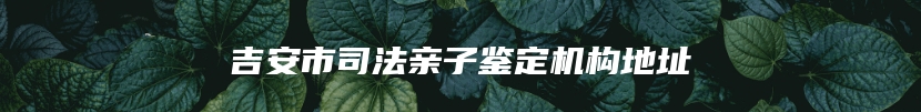吉安市司法亲子鉴定机构地址
