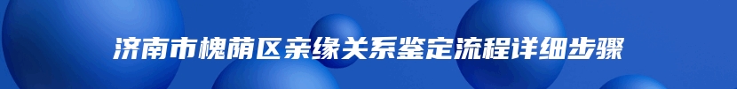 济南市槐荫区亲缘关系鉴定流程详细步骤