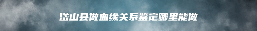 岱山县做血缘关系鉴定哪里能做