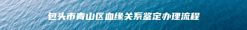 包头市青山区血缘关系鉴定办理流程