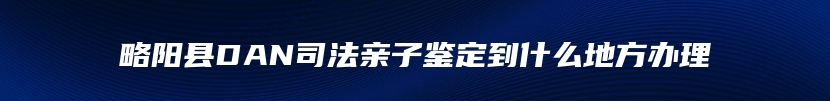 略阳县DAN司法亲子鉴定到什么地方办理