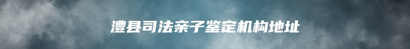 澧县司法亲子鉴定机构地址
