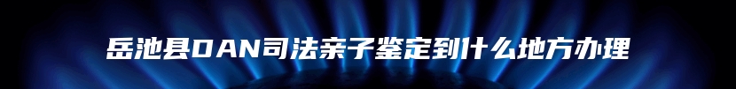 岳池县DAN司法亲子鉴定到什么地方办理