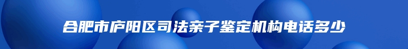 合肥市庐阳区司法亲子鉴定机构电话多少