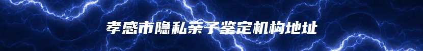 孝感市隐私亲子鉴定机构地址