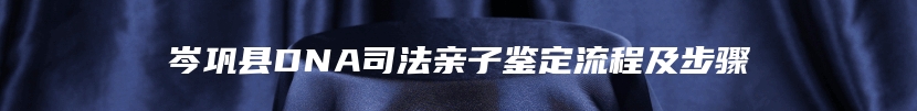 岑巩县DNA司法亲子鉴定流程及步骤