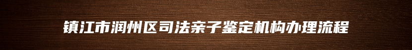 镇江市润州区司法亲子鉴定机构办理流程