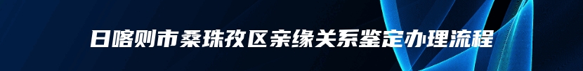 日喀则市桑珠孜区亲缘关系鉴定办理流程