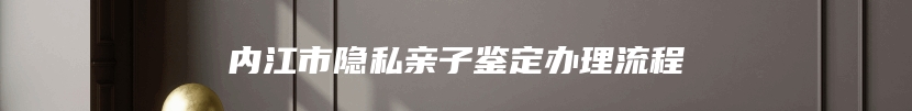 内江市隐私亲子鉴定办理流程