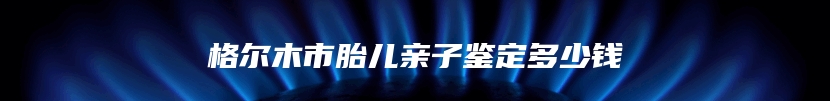 格尔木市胎儿亲子鉴定多少钱