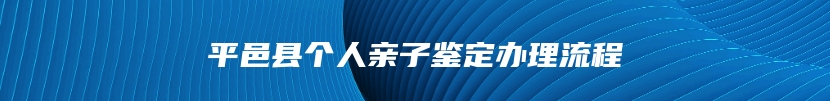 平邑县个人亲子鉴定办理流程