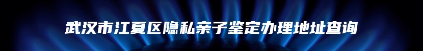 武汉市江夏区隐私亲子鉴定办理地址查询