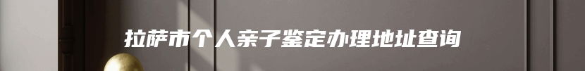 拉萨市个人亲子鉴定办理地址查询