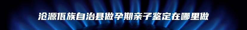 沧源佤族自治县做孕期亲子鉴定在哪里做