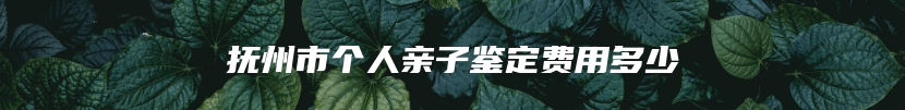 抚州市个人亲子鉴定费用多少