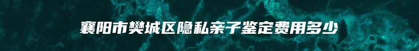 襄阳市樊城区隐私亲子鉴定费用多少