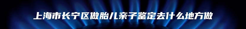 上海市长宁区做胎儿亲子鉴定去什么地方做