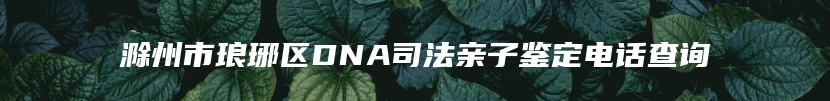 滁州市琅琊区DNA司法亲子鉴定电话查询