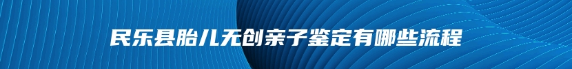 民乐县胎儿无创亲子鉴定有哪些流程