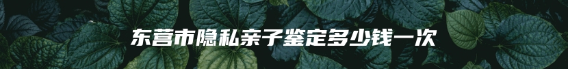 东营市隐私亲子鉴定多少钱一次