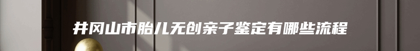 井冈山市胎儿无创亲子鉴定有哪些流程