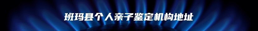 班玛县个人亲子鉴定机构地址