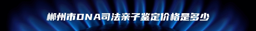 郴州市DNA司法亲子鉴定价格是多少