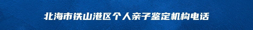 北海市铁山港区个人亲子鉴定机构电话