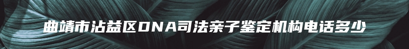 曲靖市沾益区DNA司法亲子鉴定机构电话多少
