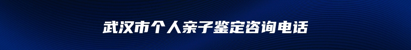 武汉市个人亲子鉴定咨询电话