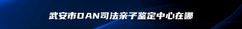 武安市DAN司法亲子鉴定中心在哪