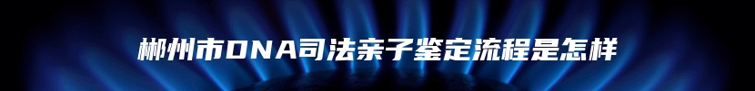 郴州市DNA司法亲子鉴定流程是怎样