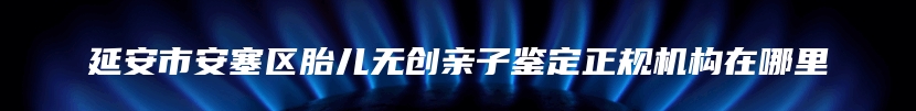 延安市安塞区胎儿无创亲子鉴定正规机构在哪里