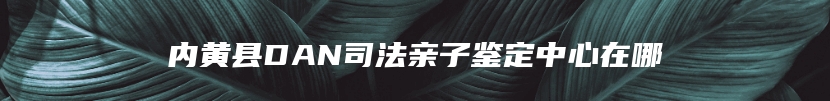 内黄县DAN司法亲子鉴定中心在哪