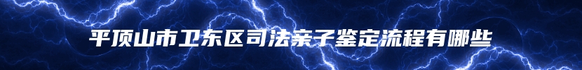 平顶山市卫东区司法亲子鉴定流程有哪些