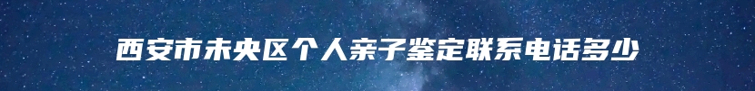 西安市未央区个人亲子鉴定联系电话多少