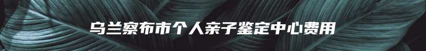 乌兰察布市个人亲子鉴定中心费用