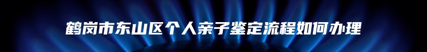 鹤岗市东山区个人亲子鉴定流程如何办理