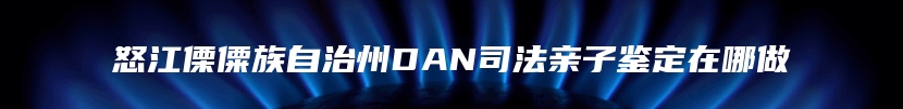 怒江傈僳族自治州DAN司法亲子鉴定在哪做
