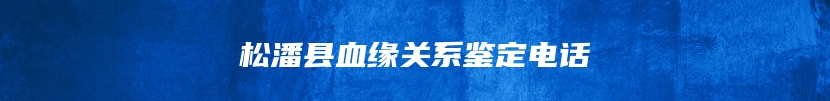 松潘县血缘关系鉴定电话
