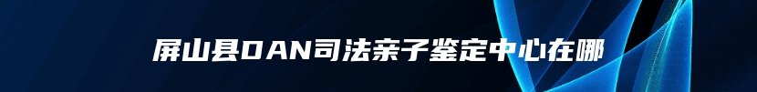 屏山县DAN司法亲子鉴定中心在哪