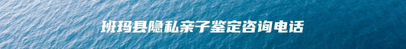 班玛县隐私亲子鉴定咨询电话