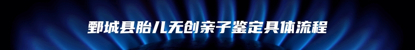 鄄城县胎儿无创亲子鉴定具体流程