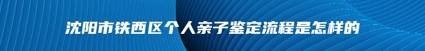 沈阳市铁西区个人亲子鉴定流程是怎样的