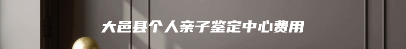 大邑县个人亲子鉴定中心费用
